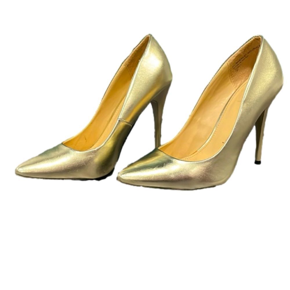 Diba Gold Stiletto Heels 7M